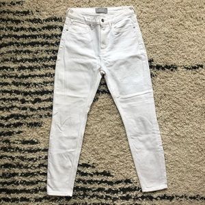 Everlane high rise white jeans
